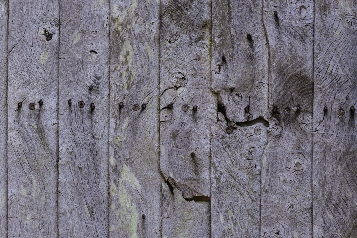 Weathered, aging siding